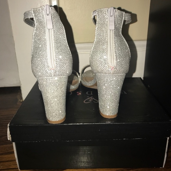 Windsor Shoes Sparkly Silver Heels Poshmark